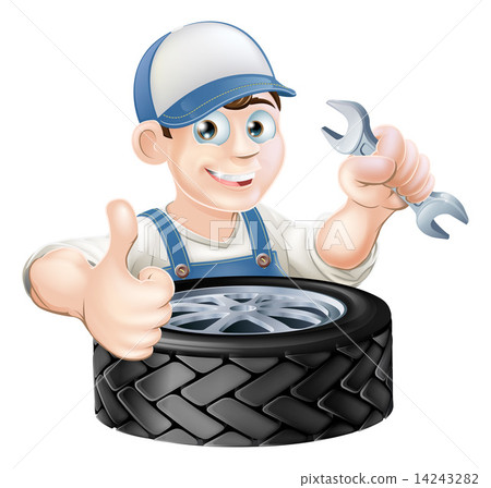 Auto mechanic giving thumbs up 14243282