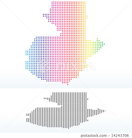 Map of Guatemala with Dot Pattern 14243706