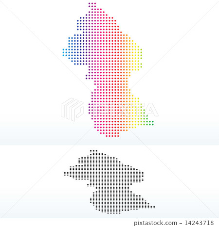 Map of Guyana with Dot Pattern Map of Guyana with Dot Pattern 14243718