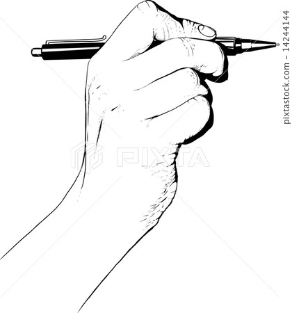Hand holding pen Hand holding pen 14244144