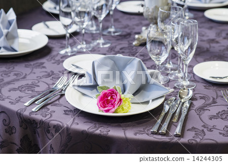 Table setting table Manner image material 14244305
