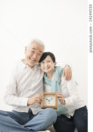Senior couple clock 14244550