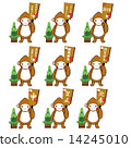 Monkey New Year's card material 14245010