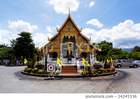 Old wooden church of Wat Lok Molee Chiang mai Old wooden church of Wat Lok Molee Chiang mai 14245336
