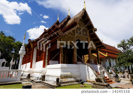 Old wooden church of Wat Lok Molee Chiang mai Old wooden church of Wat Lok Molee Chiang mai 14245338