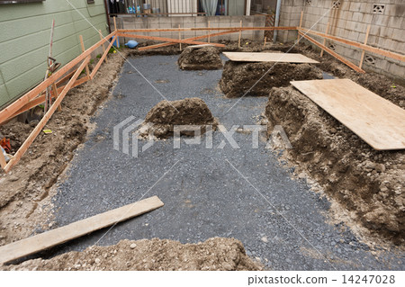 Housing construction foundation work 14247028