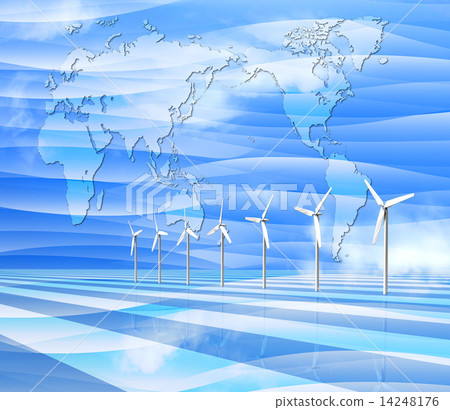 建造許多風車的景觀 14248176
