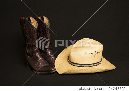 Cowboy boots and cowboy hat 14248231