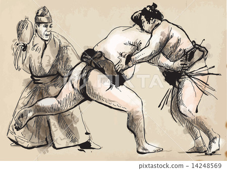 Sumo. Hand drawn vector in calligraphic style (converted) Sumo. Hand drawn vector in calligraphic style (converted) 14248569