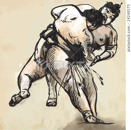 Sumo. Hand drawn vector in calligraphic style (converted) Sumo. Hand drawn vector in calligraphic style (converted) 14248575