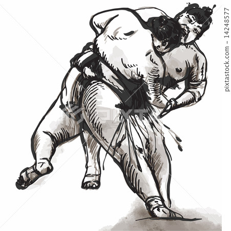 Sumo. Hand drawn vector in calligraphic style (converted) Sumo. Hand drawn vector in calligraphic style (converted) 14248577