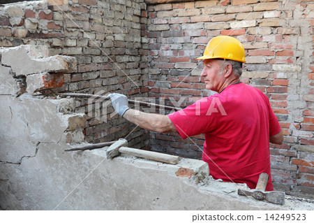Construction site, old building demolishing Construction site, old building demolishing 14249523