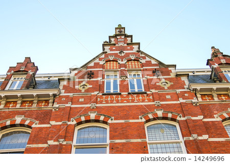 The facade of a beautiful home in the Dutch town Den Bosch. The facade of a beautiful home in the Dutch town Den Bosch. 14249696