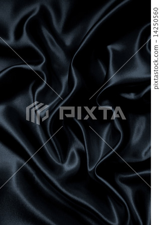 Smooth elegant black silk as background 14250560