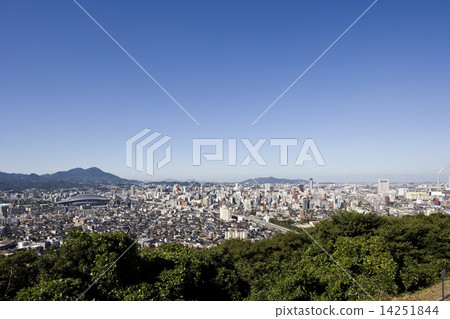 Ogura city area view from Adachi Park 14251844