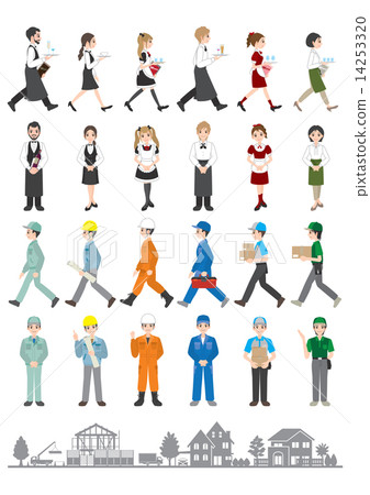 Illustration of various people / Working people 14253320
