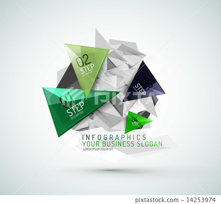 Triangle shape modern paper infographics Triangle shape modern paper infographics 14253974