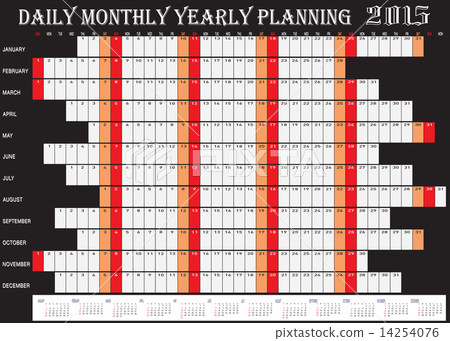 Daily Monthly Yearly Planning Chart 2015 14254076