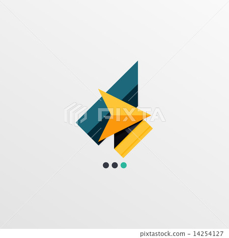 Modern abstract geometric info banner 14254127
