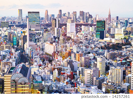 Evening landscape in Tokyo Evening landscape in Tokyo 14257261