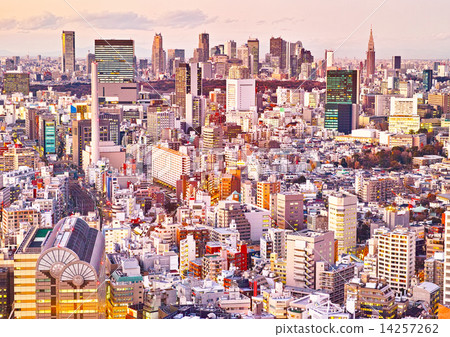 Evening landscape in Tokyo Evening landscape in Tokyo 14257262
