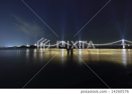 Kurushima Kaikyo Bridge Light Up Kurushima Kaikyo Bridge Light Up 14260576