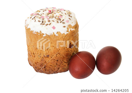 Easter cake and eggs Easter cake and eggs 14264205