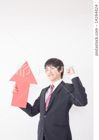 一個向上箭頭的男人 14264824