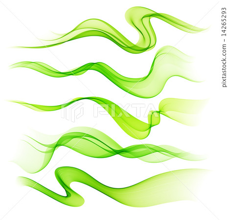 Set of Abstract smoke  curved lines  14265293