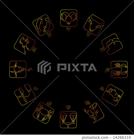 Zodiac on dark background Zodiac on dark background 14266310