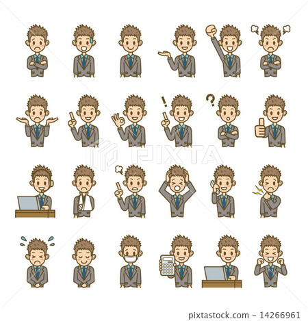 Businessman office worker icon emergency sadness Businessman office worker icon emergency sadness 14266961