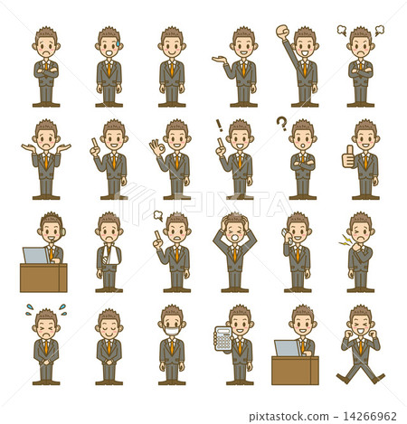 Businessman office worker icon emergency sadness Businessman office worker icon emergency sadness 14266962