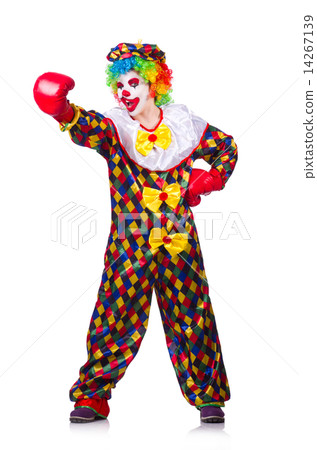 Funny clown isolated on the white 14267139