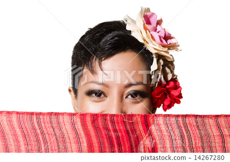Afro-american woman isolated on white 14267280
