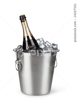 Champagne bottle in a bucket with ice 14267501