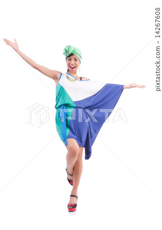 Japanese woman isolated on the white Japanese woman isolated on the white 14267608