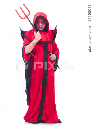 Man devil in red costume 14268031