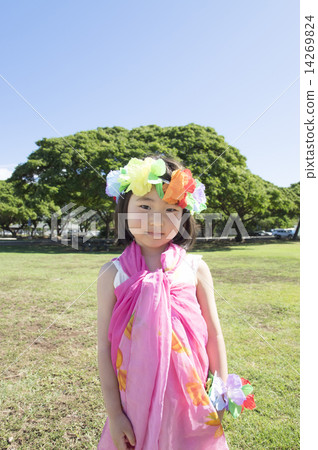 Hula Dance Costume Girl 14269824