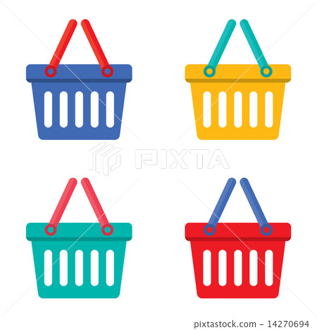 Colorful Shopping Basket 14270694