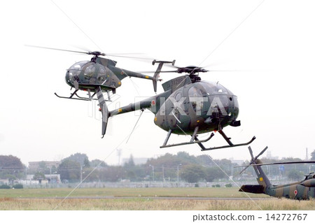 地面自衛隊的OH  -  6D觀察直升機，也在立川防災航空節上活躍於災害調度等飛行 14272767