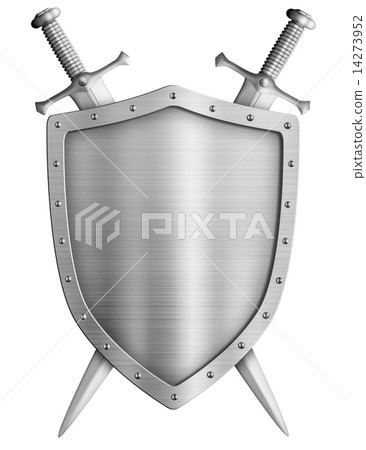 coat of arms medieval knight shield and crossed swords isolated 14273952
