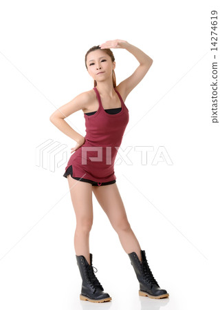 Cheerful sport girl Cheerful sport girl 14274619