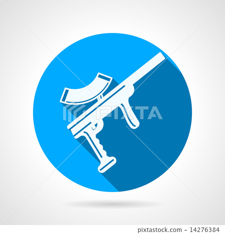 Blue flat vector icon for paintball marker Blue flat vector icon for paintball marker 14276384