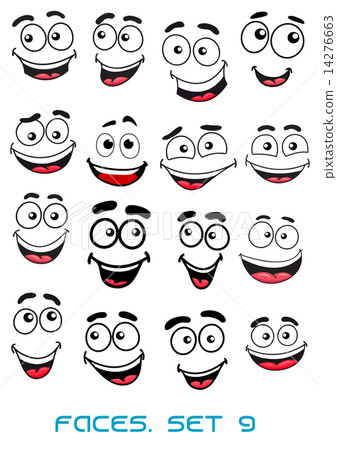 Happiness and smiling people faces 14276663