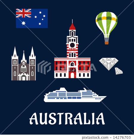 National Australian symbols and icons 14276703