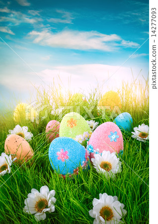 Decorated easter eggs Decorated easter eggs 14277093