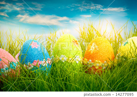 Decorated easter eggs Decorated easter eggs 14277095