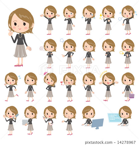 短髮黑色高領女性 14278967