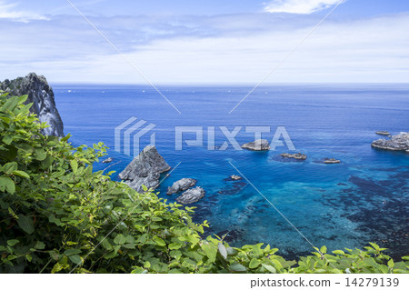 日本海在夏天_ Shimamorishin海岸 14279139