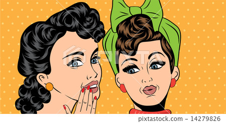 pop art retro women in comics style that gossip 14279826